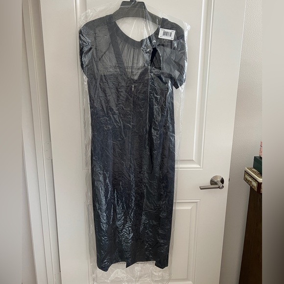 MAGGY LONDON Illusion Sheath Cocktail Dress Size 16in Navy - Picture 2 of 5